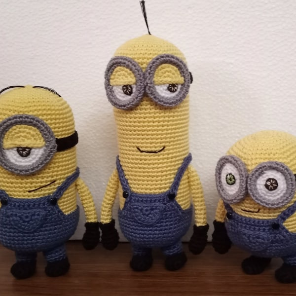 Minions /  Minion Bob Crochet / Minion Stuart Crochet / Minion Kevin Crochet / Bob Large Keychain Crochet / Despicable Me