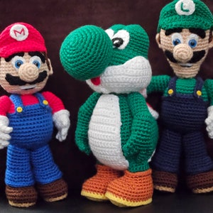 Mario Bros / Mario / Luigi / Yoshi - häkeln Mario / häkeln Luigi / häkeln Yoshi / Amigurumi