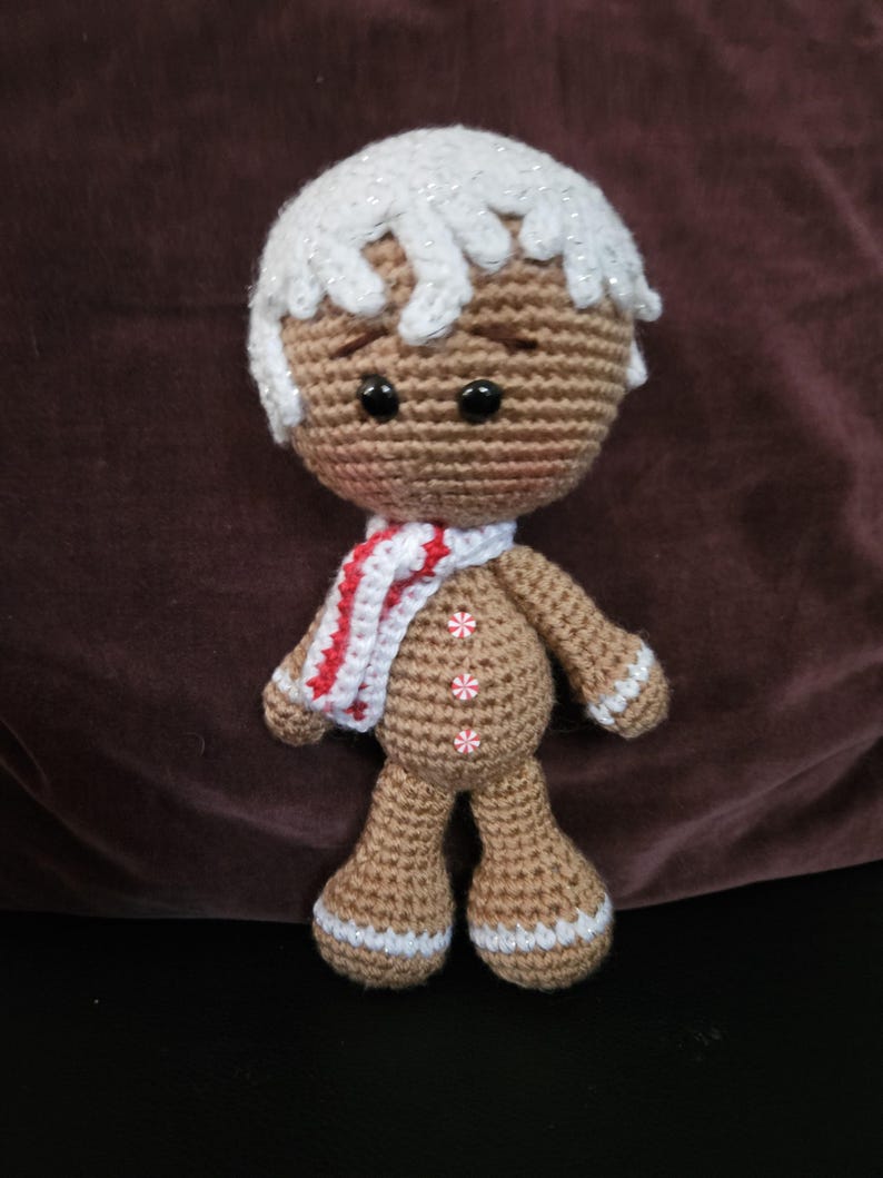 Crocheted Christmas Gingerbread Man and House: Holiday Decor image 3