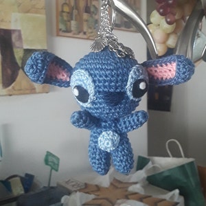 Stitch / Crochet Stitch / Crochet Stitch Keychain / Inspired by the Disney movie &#39;Lilo & Stitch&#39;