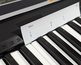 Tarjetas de piano deslizables • Acordes • Para imprimir