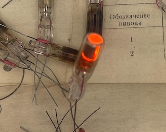 2 lámparas de neón INS-1 para relojes Nixie, tubos indicadores de cátodo frío NOS