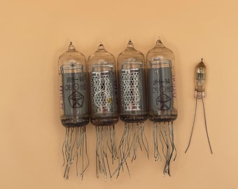 Tubos Nixie IN14 (4 unidades) e IN3 (1 unidad) probados. Para reloj con tubo Nixie.