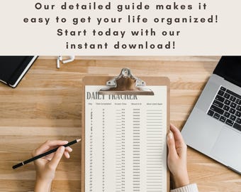 30-Day Digital Detox Planner: Printable Declutter Challenge (PDF Download, Habit Tracker, Journal)