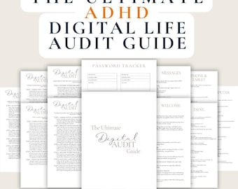 ADHD Digital Life Audit Guide: Productivity Planner (Instant Download)