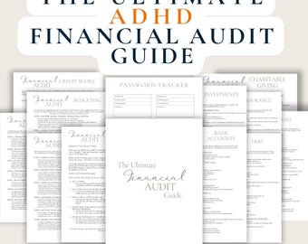 ADHD Financial Audit Guide: Budget Planner, Declutter Plan (Instant Download)