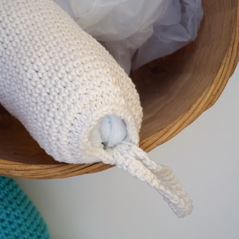 Plastic bag holder crochet kitchen organizer hanging bag Etsy