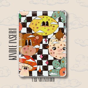 Inserto para funda Kindle Whimsy Cloud Crew / Impresión del inserto para Kindle / Inserto para lectores electrónicos / Diseño del inserto para Kindle