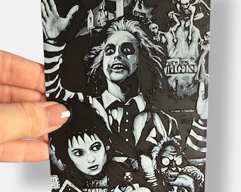 Decorazione murale di Beetlejuice stampata in 3D: decorazione da film di Halloween, regalo da collezione horror gotico