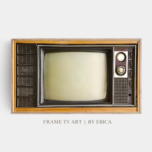 Retro Samsung Frame TV Art | 1950s 1960s Vintage TV Photo | Antique Television Aesthetic | Mid-Century Old TV Wallpaper | Digital Download