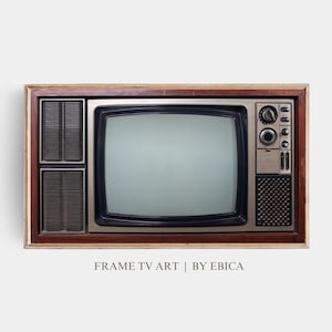 Retro TV Photo Samsung Frame TV Art |  Vintage Samsung Frame TV Art | Blank Turned Off Television Photo | Tv Artwork 1950s 1960s Decor
