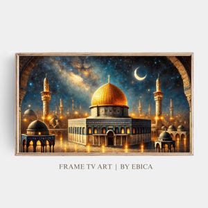 Al-Aqsa Mosque Samsung Frame TV Art | Ramadan Frame TV Art | Al-Quds Palestine Wall Art | Muslim Home Decor | 4K Islamic Ramadan Home Decor