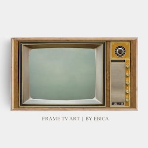 Retro Samsung Frame TV Art | 1950s 1960s Vintage TV Photo | Antique Television Aesthetic | Mid-Century Old TV Wallpaper | Digital Download