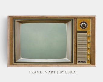 Retro Samsung Frame TV Art | 1950s 1960s Vintage TV Photo | Antique Television Aesthetic | Mid-Century Old TV Wallpaper | Digital Download