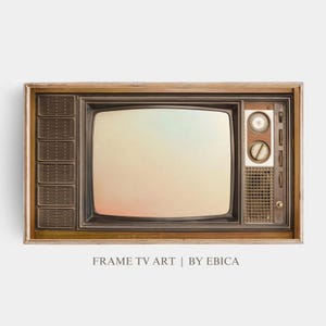 Vintage Samsung Frame TV Art | Retro Television Photo Image | Blank Turned Off Tv Photo, 1950s 1960s Decor | Retro TV Artwork | 4K Download