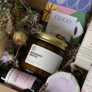 Confezione regalo per la festa della mamma, cesto regalo per coccole, regalo per la mamma, futura mamma, regalo per la mamma, regalo per la neomamma, set regalo di candele