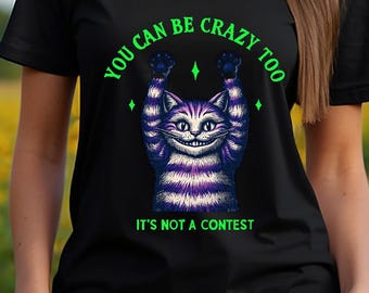 Whimsical Cat T-Shirt: Fun Graphic Tee for Cat Lovers, Gifts for Pet Owners, Casual Wear, Birthday Present, Unique Humor Top