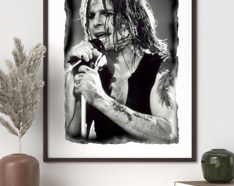 Ozzy Osbourne Matte Vertical Poster, Rock Music Wall Art, Concert Decor, Vintage Music Fan Gift, Musician Tribute Poster