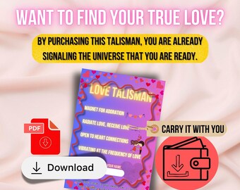 Soulmate Manifestation Talisman, Love Attraction, Law of Attraction Art (Digital Download)
