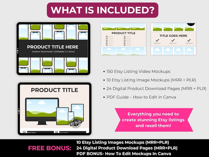 Etsy Video Mockups
Editable Etsy Mockup
Etsy Video Templates
Canva Etsy Mockups
Digital Etsy Mockups
etsy video bundle
private label rights
master resell right
animated mockup
Canva Video Mockup
Mega Mockup Bundle
Etsy Mockup Bundle
Video Mockup
All 13 used