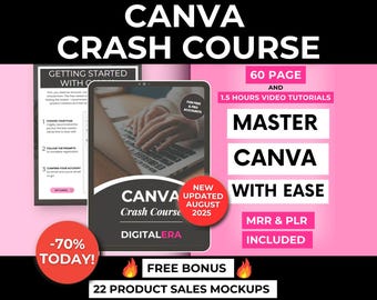 Canva Crash Course for Beginners with Master Resell Rights and Private Label Rights, Done-for-You Canva Course to Resell for 100% Profit