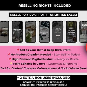 Mindset Reels for Women
PLR Hustle Mindset Reels
Viral Reels for Instagram
Editable Hustle Mindset Reels
Instagram Reels Bundle
Luxury Motivation Reels
Viral Motivational Reels
Faceless Instagram Reels
Aesthetic Reels for Instagram
Digital Marketing Reels
Master Resell Rights Bundle
Boss Babe Instagram Reels
Instagram Viral Post Pack
