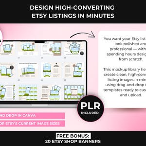2000+ Etsy Listing Mockup Bundle Canva Editable Templates, Mega Mockup Library for Digital Products with PLR Private Label Rights, DFY image 2