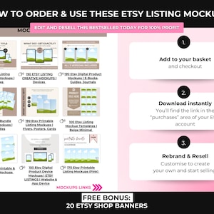 2000+ Etsy Listing Mockup Bundle Canva Editable Templates, Mega Mockup Library for Digital Products with PLR Private Label Rights, DFY image 13