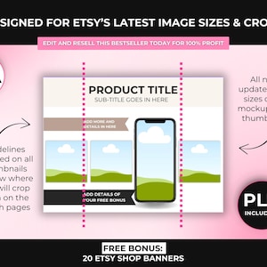 2000+ Etsy Listing Mockup Bundle Canva Editable Templates, Mega Mockup Library for Digital Products with PLR Private Label Rights, DFY image 6