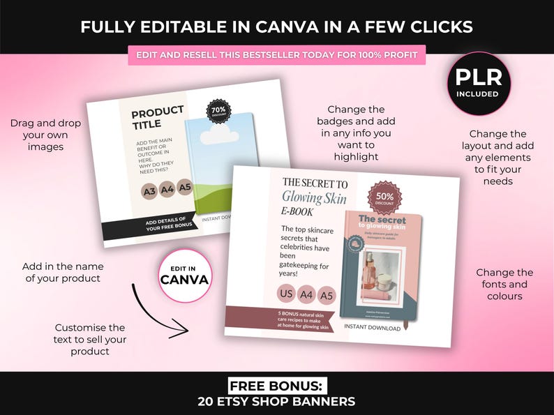 2000+ Etsy Listing Mockup Bundle Canva Editable Templates, Mega Mockup Library for Digital Products with PLR Private Label Rights, DFY image 9