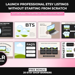 2000+ Etsy Listing Mockup Bundle Canva Editable Templates, Mega Mockup Library for Digital Products with PLR Private Label Rights, DFY image 8