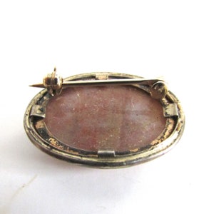 Vintage Oval Brooch Pin Choice Victorian Agate Gold Filled Pink Agate Vermeil image 8