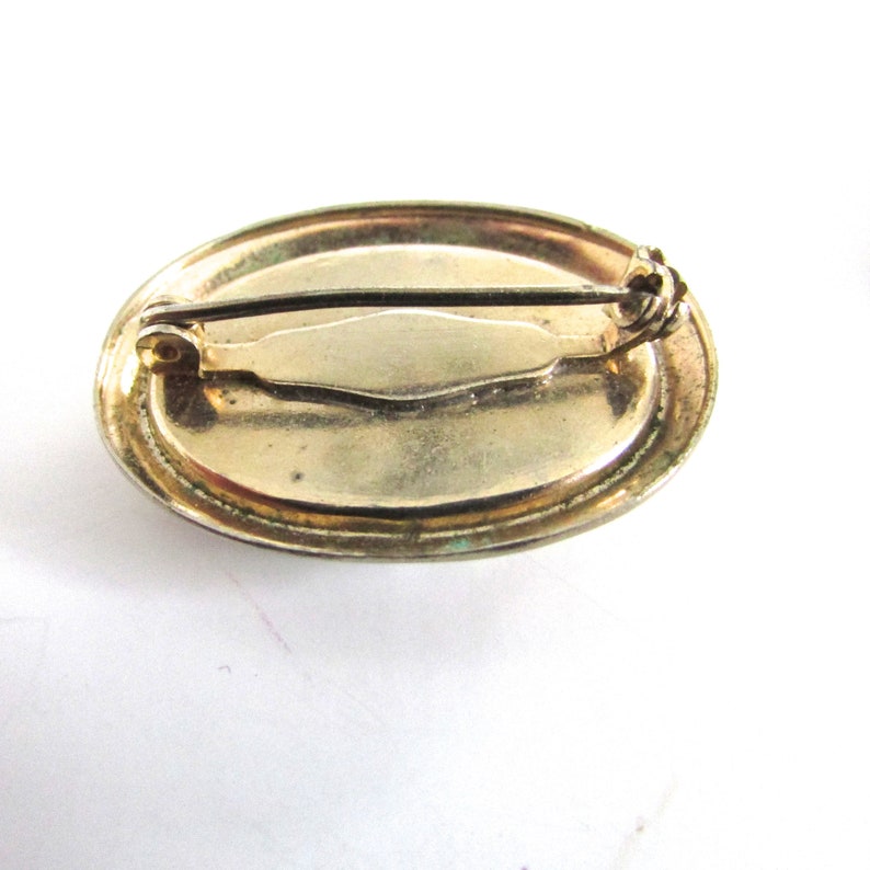 Vintage Oval Brooch Pin Choice Victorian Agate Gold Filled Pink Agate Vermeil image 9