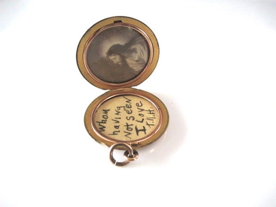 Gold Filled Photo Locket Victorian Antique Memory… - image 3