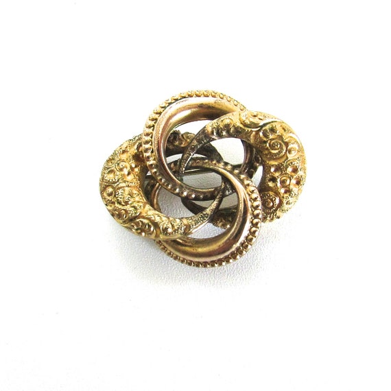Love Knot Lace Pin Brooch Gold Filled Edwardian Vi