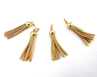 Gold Tone Tassel Vintage Assemblage Jewelry Supply