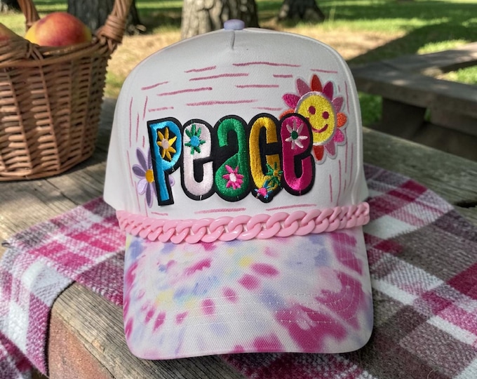 Fun - embellished - handcrafted- tye dyed - Beach - Cruise themed - Outdoor party - baseball cap