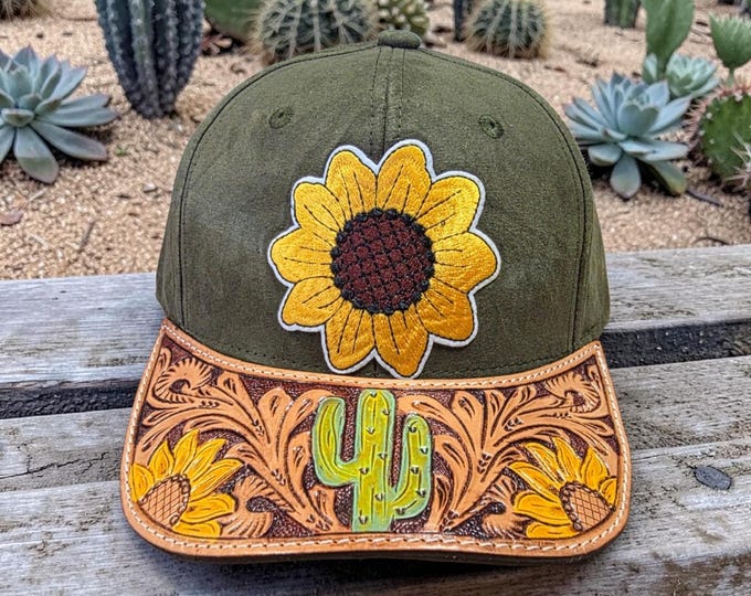 Fun - Embellished Western - Leather Baseball Cap