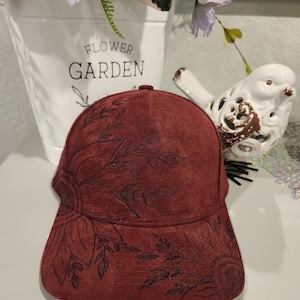 Burned Hat Red - Etsy display picture 1