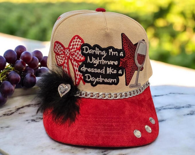 Fun embellished  handcrafted-women's baseball cap with bling