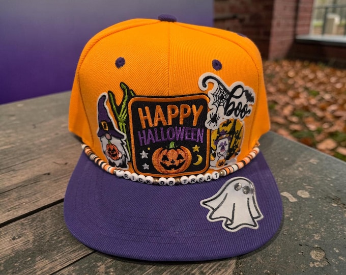 Fun - embellished - Halloween- trucker Hat