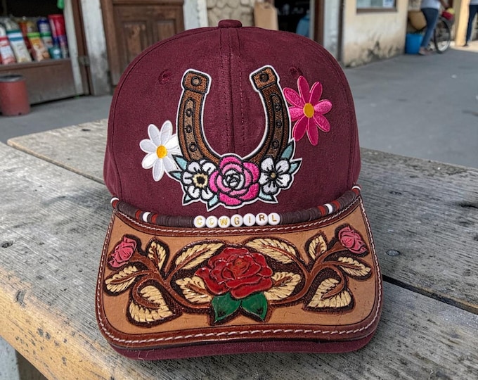 Fun - Embellished Western - Leather Baseball Cap