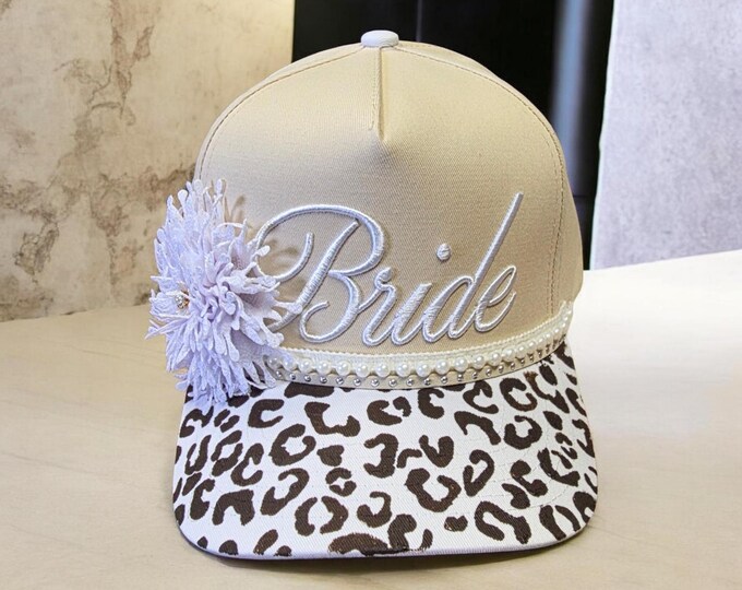 Fun embellished  handcrafted- Bride - Wedding - baseball cap with bling