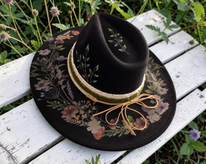 Burned - Vegan Suede - Rancher - Cowboy hat - pretty Black color