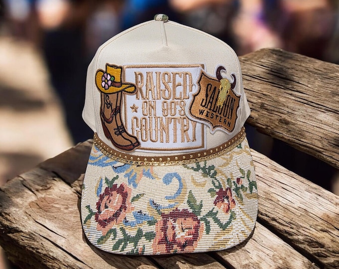 Fun embellished handcrafted Country Cowgirl trucker style cap