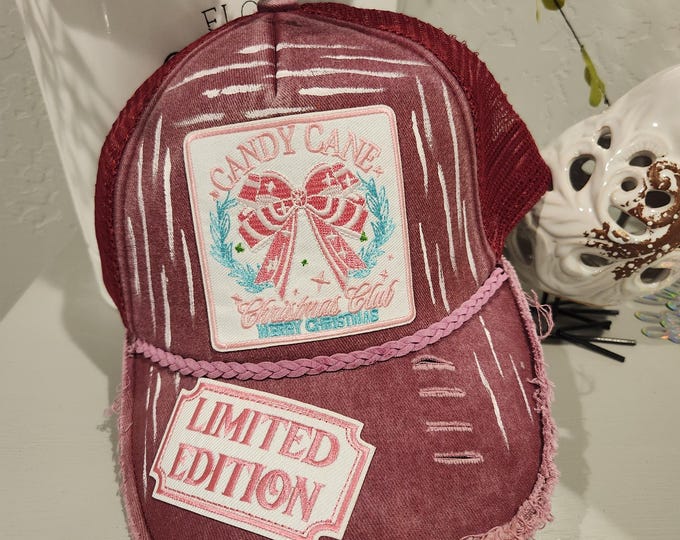 Christmas - Hand Crafted - Holiday  Themed  - Baseball / Trucker Hat