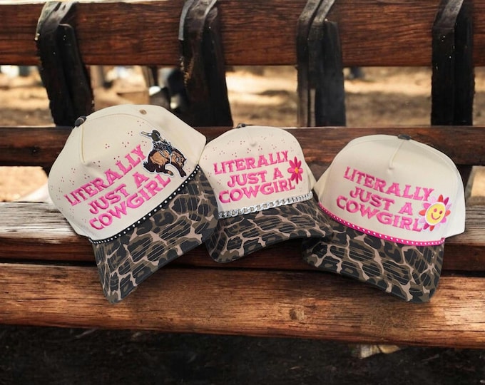 Fun - embellished - handcrafted- Outdoor - Cowgirl - baseball - trucker cap