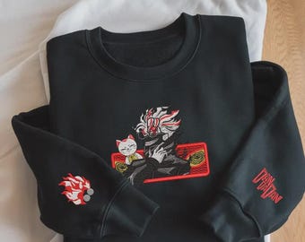 Alien & Ghost Embroidered Anime Sweatshirt, Seiko Turbo Grandny Sweater, Spiritual Smash Inspired Shirt, Gift for Anime Fans
