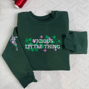 Vicious Little Thing Embroidered Hoodie, Powerless Book Sweater, Kai & Paedyn Merch, Cozy Reader Gift, Bookish Embroidered Apparel