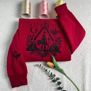 Legend of Zelda Embroidered Sweatshirt, Breath of the Wild Hoodie, Nintendo Gamer Shirt, Perfect Gift for Video Game Fans & Collectors